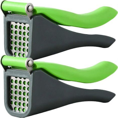 2 manuelle Knoblauchpressen für die Küche – 16 x 6 x 4 cm – Grün (1/4)