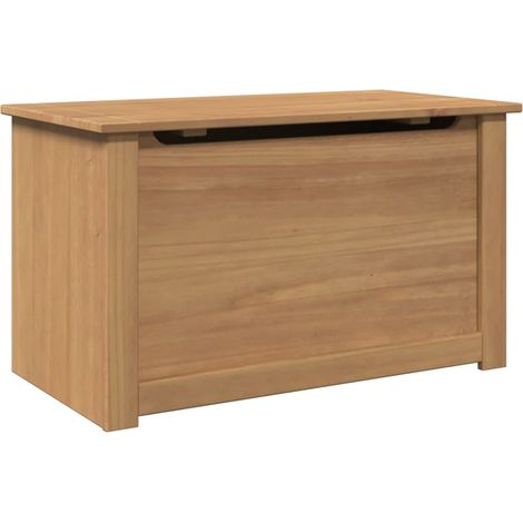 Coffre de rangement avec couvercle PANAMA bois massif de pin (1/5)