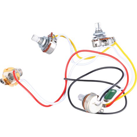 Kabelbaum für 500K Basspotentiometer, Lautstärke- und Klangregler, Instrumentenzubehör (1/5)