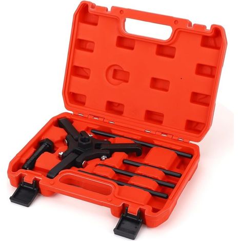 Kit de herramientas para equilibrador armónico, extractor de polea de amortiguador compatible con Ford, GM, Chrysler, Cadillac, camionetas Chevy, Mitsubishi, versión mejorada, extractor de 3 mordazas. (1/5)