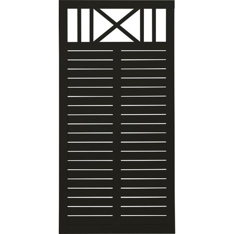 Plus Zaun Nostalgi 90 x 180 cm RAL 9005 Schwarz