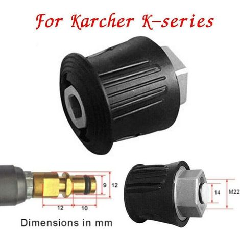 Raccord rapide haute pression pour tuyau Karcher, pistolet et nettoyeur haute pression, adaptateur de tuyau M22 14 mm pour série Karcher (1/5)