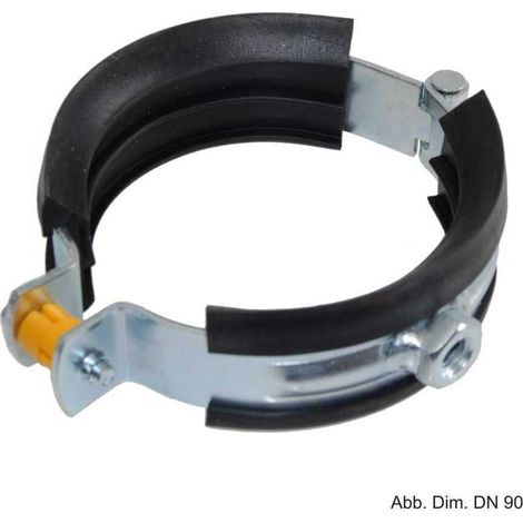 Rohrschelle rehau dn110 verzinkter Stahl 156x155 mm (1/2)