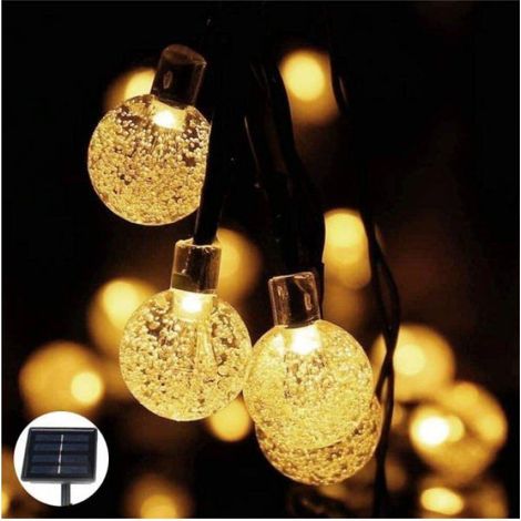 Lampes solaires d'extérieur, 7 m, 50 lampes LED d'extérieur, 8