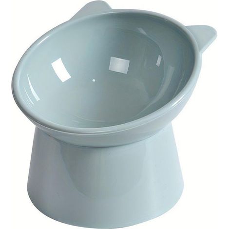Bol Pour Chat Surélevé Incliné 45° - Anti-Refoulement - Adapté Aux Chats À Visage Plat - 12 cm Diamètre - 1 Pièce (1/5)