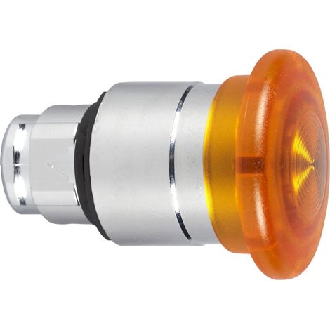 Harmony XB4 - tête bouton coup de poing lumineux DEL - Ø40 - orange - ZB4BW453 (1/3)