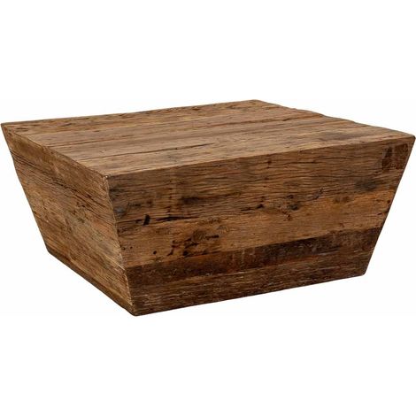 Mesa de centro de madera marrón 90x90x40h cm