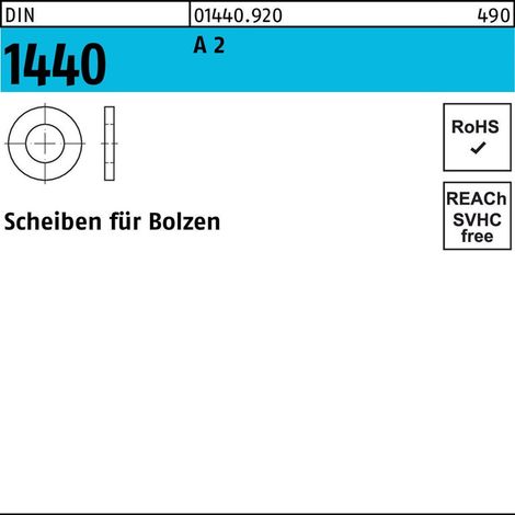 Scheibe DIN 1440 f.Bolzen 5 x 10 x 0,8A 2 500 Stück