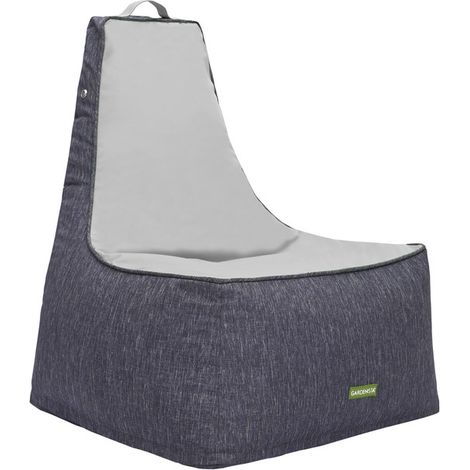 Gardenista - Poltrona a sacco gigante da esterno con schienale alto per adulti, relax, pronta per rilassarsi, giochi resistenti alle intemperie, borse da giardino per piscina - Nebbia (1/5)
