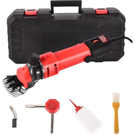 Esquiladora eléctrica para ovejas, 690 W, 6 velocidades, profesional, ajustable, resistente, para cabras, llamas, caballos, animales de granja, pieles, ganado y cuidado de mascotas.