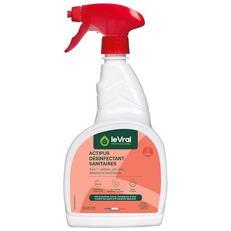Détartrant désinfectant sanitaires Ecocert ACTIPUR - spray 750 ml - LE VRAI PROFESSIONNEL (1/3)