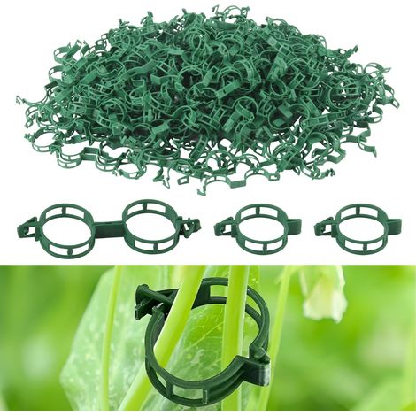 300 Pieces Clips de Support de Plantes Vert Attache Tomates Clips (1/5)