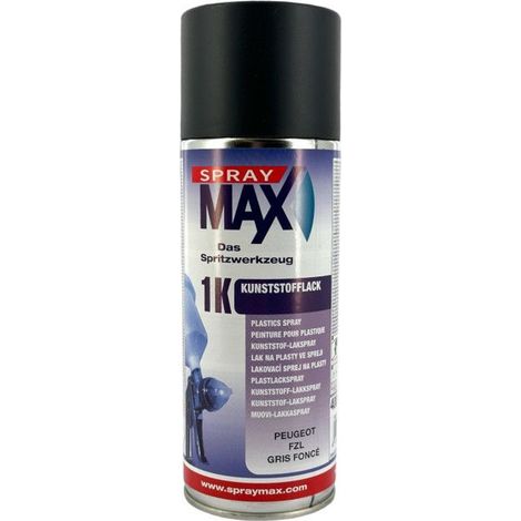 Bombe de peinture - Plastique - Voiture - Peugeot - FZL Gris foncé - SprayMax - 400ml