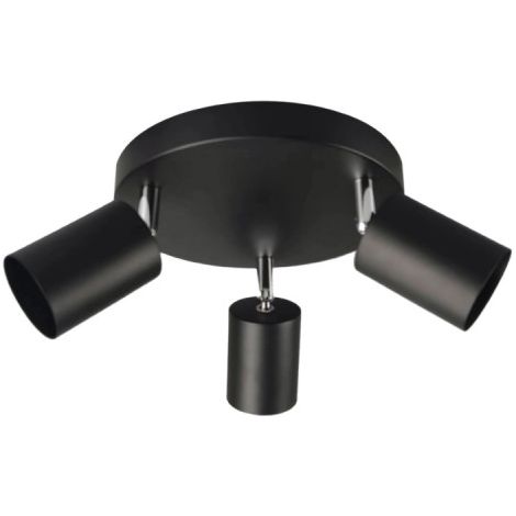 Verstellbare Deckenleuchte edm schwarz 20 cm 3 x 50 Watt