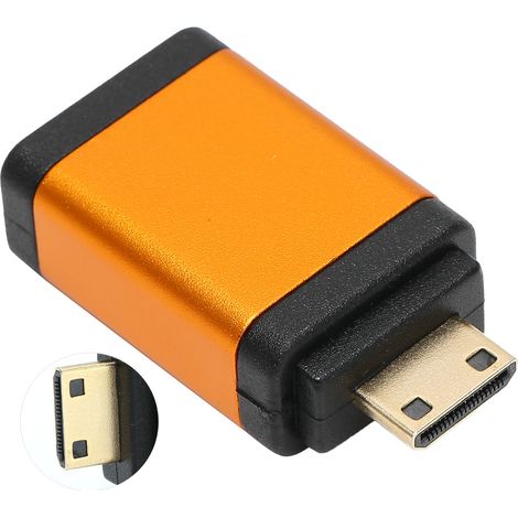 Adaptateur HDMI Mini Mâle-Femelle 4K 60Hz pour Caméra GoPro PC Moniteur Projecteur