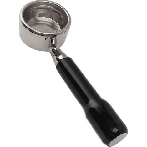 Filtre 58mm sans fond en acier inoxydable, 2 oreilles, prise confortable, accessoire machine à café pour GAGGIA BABY EVOLUTION noir (1/5)