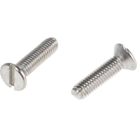 Vis à métaux RS PRO M3 à tête Fraisée fendue en Acier Inoxydable, 12mm ( Prix pour Sachet de 100 )