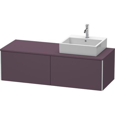 Meuble sous-vasque XSQUARE 400x1400x548m avec éclairage re Satin aubergine
