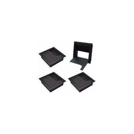 4Pcs Couvercle Passe Câbles Fil Carrée 80x 80mm pour Encastrer sur Table de Bureau Organisateur de Cables pour Meuble Aluminium Noir Anodisé Passage de Câble Cache-Câble (1/4)