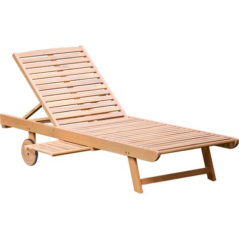 Lettino pieghevole in acacia KANAWA