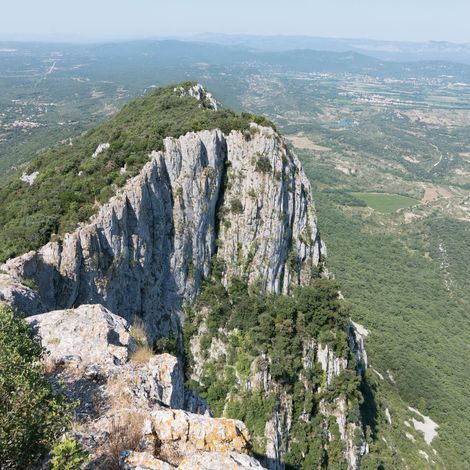 Tableau sur toile Pic Saint-Loup 45x45 cm - Impression sur Toile Murale Décorative - Image imprimée en HD sur Toile - Toile sur Châssis en Bois FSC - Fabriqué en France (1/4)
