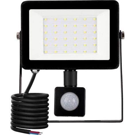 Projecteur extérieur LED 30W – Détecteur de mouvement – Lumière 6500K – IP66 – Aluminium moulé pour chantiers et garages