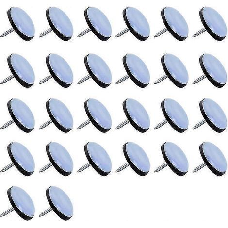 Teflon Glides, 26 Pieces Teflon Glide Pad 22 mm Teflon Furniture Glides,with Nails, Glide Glide Pads for Furniture and Chairs (1/5)