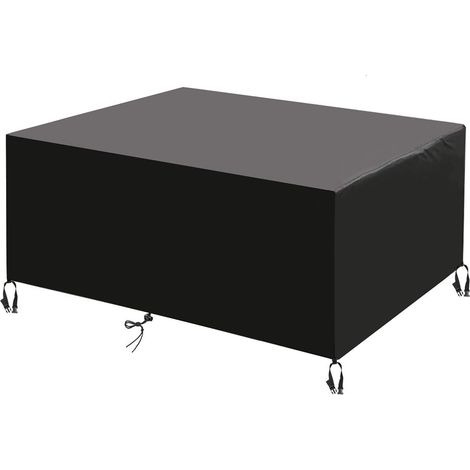 Housse de protection pour mobilier de jardin - Housse imperméable pour ensemble table et chaises de jardin carrées (1/5)
