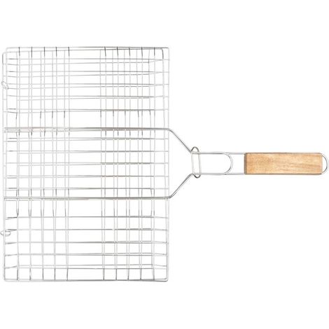 Grill Strend Pro Grill, für Fleisch mit Holzgriff, 49x35x1,5 cm (1/4)
