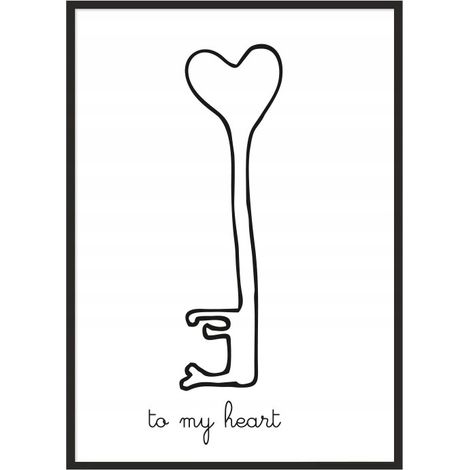 Póster con marco A4 cm Corazón PD031 (1/5)