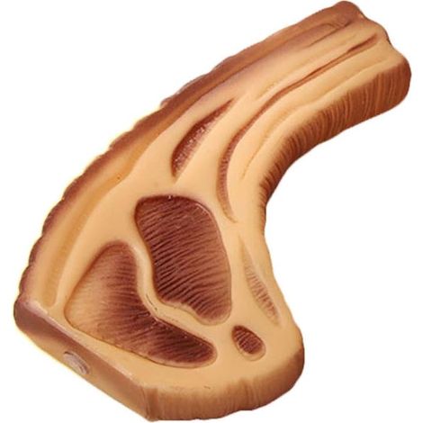 Jouet Dentaire Pour Chien - Jouet À Sifflet En Forme De Côte - En PVC Souple - Pour Chiots Et Chiens Adultes - 15 x 9 x 2,5 cm - 1 Pièce (1/3)