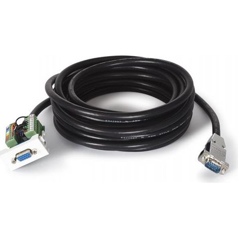 Pannello di collegamento Fonestar WP-51V-5 VGA D15 Femmina, lunghezza 5 metri, colore blanco (RAL-9003)