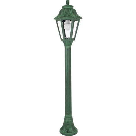 Farola anna 1xe27 8,5w con pulsador cct (3colores) ip55 al.110xd.22cm resina verde (1/3)
