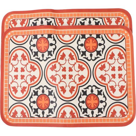2pièces Set de Table Chic Cuir Style Occidental Isolant Imperméable et Résistant à Huile Lot (1/5)