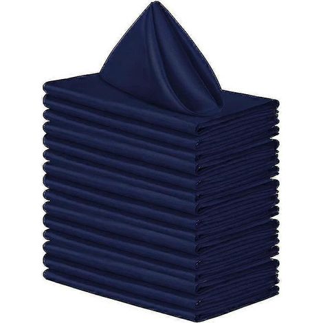 Serviette en tissu unie, élégante et réutilisable, lavable, style champêtre, idéale pour la décoration de table lors de mariages, fêtes prénatales et repas. (1/2)