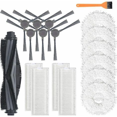 18-teiliges Set Haupt- und Seitenbürsten-Wischmopp-Filter für Ecovacs Deebot N9 und N9+ Roboter (1/4)