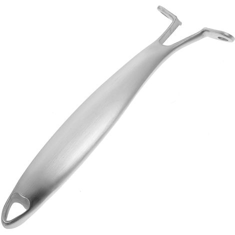 Poignée de casserole en acier inoxydable, poignée antidérapante et résistante à la chaleur-23X3.2X3CM-Silver (1/4)