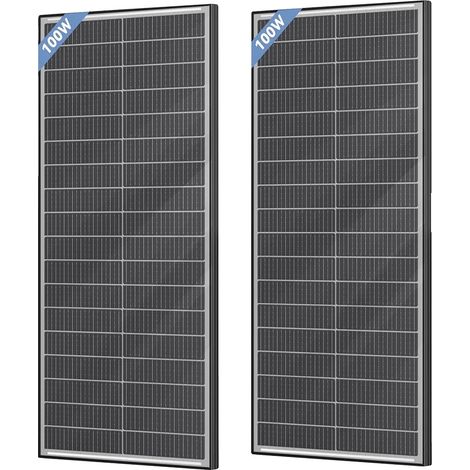 Panel solar de alta eficiencia y diseño compacto, 100 W (2 unidades) (1/2)