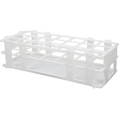 Support de tubes à essais en plastique 30mm x 21 trous, rack détachable pour échantillonnage en laboratoire (1/5)