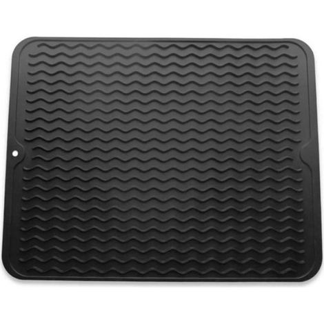 Tapis D Egouttement - Silicone Alimentaire - 40x30 Cm - Pour Evier Cuisine - 1 Piece
