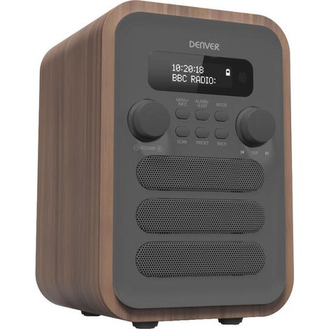 Denver DAB-48GREY radio Personal Digital Gris, Madera (1/2)