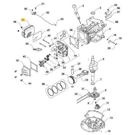 SILENZIATORE KIT ORIGINALE STIGA - 118551134/0