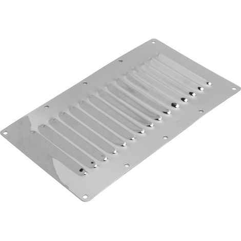Hochwertiges Marine-Lüftungsgitter 225x125mm aus Edelstahl, korrosionsbeständig, robust und langlebig für die Boots- und Schiffsbelüftung. (1/5)