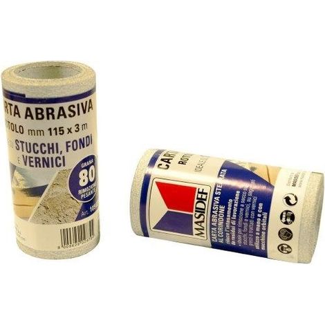 Masidef Rotolo Carta Abrasiva Stearata - Levigatura Vernici e Stucchi Grana 240