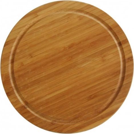 Tabla de cortar redonda de bambú de 29,8 cm