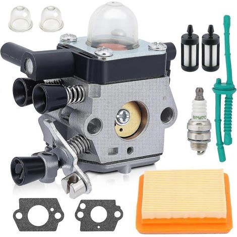 Carburateur Bluezoo MM55 pour motoculteur/débroussailleuse Stihl MM55C MM 55. Pièces détachées pour carburateur. Remplace les références 4601-120-0600 et ZAMA C1Q-S202A C1Q-S202 avec filtre à air et c (1/5)