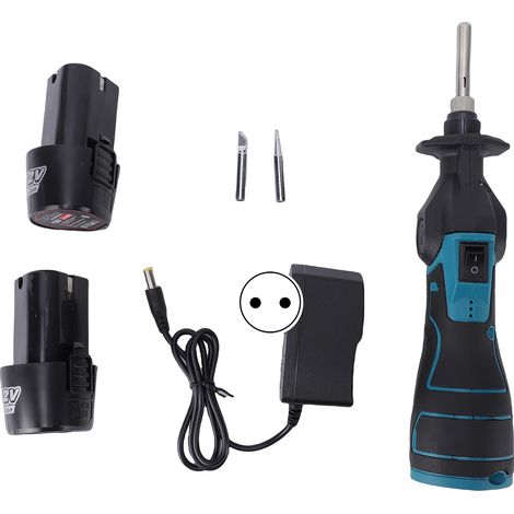 [JAMAIS UTILISÉ]Fer à souder sans fil, kit de soudage portable rechargeable 12 V pour la réparation électronique, le câblage automobile et la fabrication de bijoux. Comprend 2 batteries et 1 chargeur  (1/5)