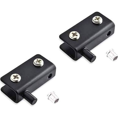 2 pezzi Cerniera a perno per porta in vetro in acciaio inossidabile, morsetto regolabile per cerniera porta in vetro (40x20x10 mm), clip per cerniera (1/3)