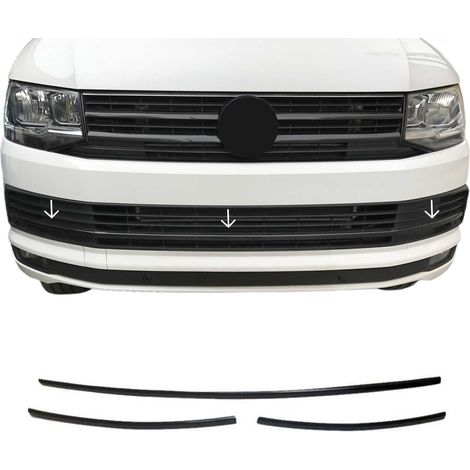 Moulure de Grille de Calandre Compatible avec VW Caravelle T6 2015-2023, Garniture Baguette de Calandre en Carbone Noir (1/5)
