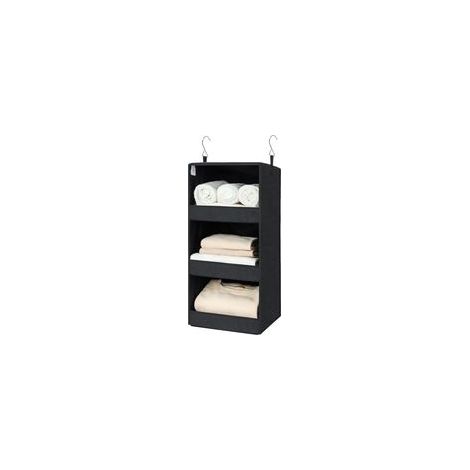 Rangement Suspendu, Étagère Suspendue Pliable, Organiseur de Rangement à 3 Compartiments, Organiseur de Vêtement, Rangement pour Placard, Armoire, Portant, Organisateur Suspendu, Gris (1/5)